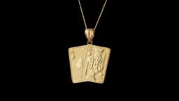 Gold Ace and King of Spades Necklace