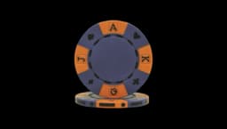 Blue Tri Color Suit Design Poker Chip