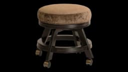 Vanity Stool with Casters