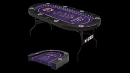 LED 8 Player Foldable Poker Table