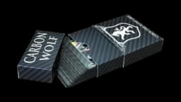 Carbon Fiber Playing Cards Poker Size - Black