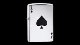 Ace of Spades Pocket Lighter - Polished Chrome