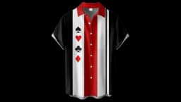 Card Symbols Shirt - Black/Red/White