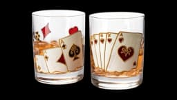 Playing Cards Drinking Glasses Set Of 2