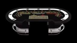 Snowie Baccarat Wooden Table - Black