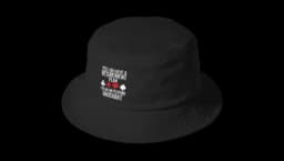 Retirement Plan Baccarat Prin Bucket Hat - Black
