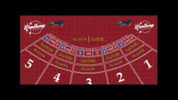Mini Baccarat Layout Mat - Red