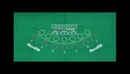 Baccarat Green Felt Layout 36" X 72"