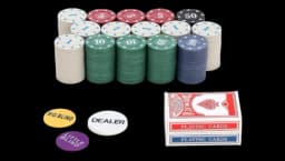 Plastic Poker Chips Set With 2 Decks