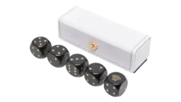 Medusa-Head Leather Dice Set