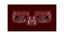 Professional Craps Layout - Red