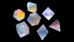 Gemstone Raised Dichroic Glass DND Dice Set