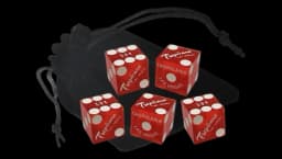 Set of 5 Authentic Las Vegas Casino 19mm Craps Dice