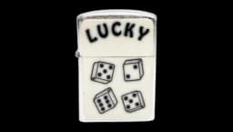 1960s Gambling Lucky Dice Lighter - Silver