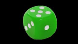 Dice Cube 12mm - Green/White