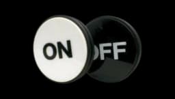 On Off Dice Puck Engraved 3 Inch - Black/White