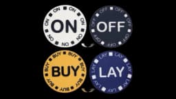 Craps 2-Sided On/Off and Buy/Lay Ceramic 1.5" Buttons