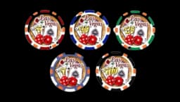 Royal Flush Dice Clay Poker Chip - 5 Pcs