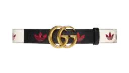 Leather Belt - Black/White