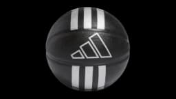 3-Stripes Rubber Mini Basketball - Black/Silver