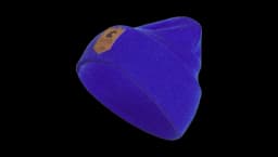 Boston Marathon 25 Wide Cuff Fold Beanie - Blue/Black