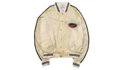 Dennis Rodman Logo Varsity Bomber Jacket - White