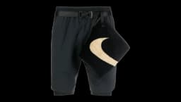 Solid Color Belt Straight Shorts MMW - Black