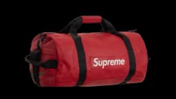 Leather Duffle Bag - Red