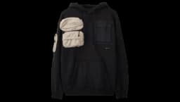 Utility Hoodie - Black/Beige