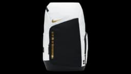 Hoops Elite Backpack - White/Black/Metallic Gold