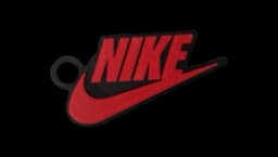 Nike Logo Keychain - Red/Black