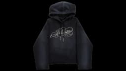 Jordan Logo Embellished Cropped Hoodie - Black