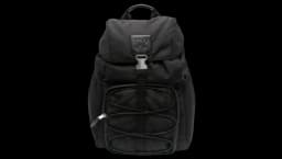 Monogram Debossed Canvas Backpack - Black
