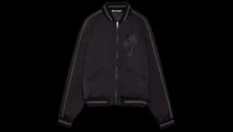 Palm Trees Bomber Jacket - Black