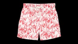 Graffiti Print Swim Shorts - White