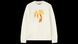 Burning Palm Cotton Sweatshirt - Off-White