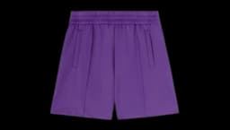 Back Curved Logo Track Shorts - Purple/Off White