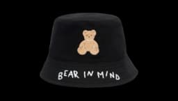 Bear In Mind Bucket Hat - Black