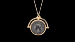 PA Stone Emblem Necklace - Gold/Black