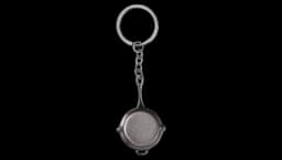 Frying Pan Metal Keychain