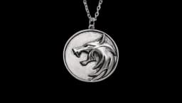 Witcher Medallion Necklace Pendant - Silver