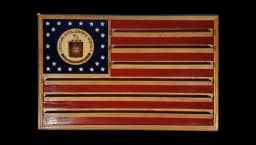 CIA Hardwood Challenge Coin Display Flag 36x20