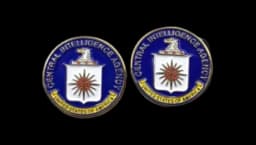 CIA Badge Cuff Links - Gold/Yellow/Blue