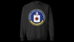 CIA USA Logo Print Sweatshirt - Black