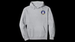 CIA USA Logo Print Hoodie - Grey
