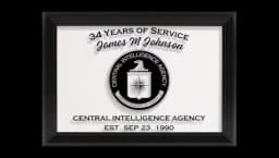 Personalized CIA Retirement Frame