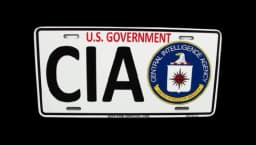 CIA Metal Car Novelty License Plate
