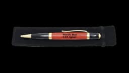 CIA Best Agent Engraved Pen - Red/Black