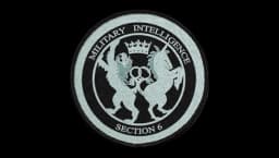 MI6 British Military Intelligence Section 6 Patch - Black