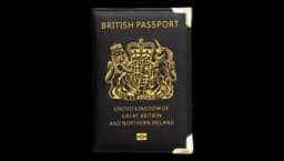 UK Passport Cover - Black